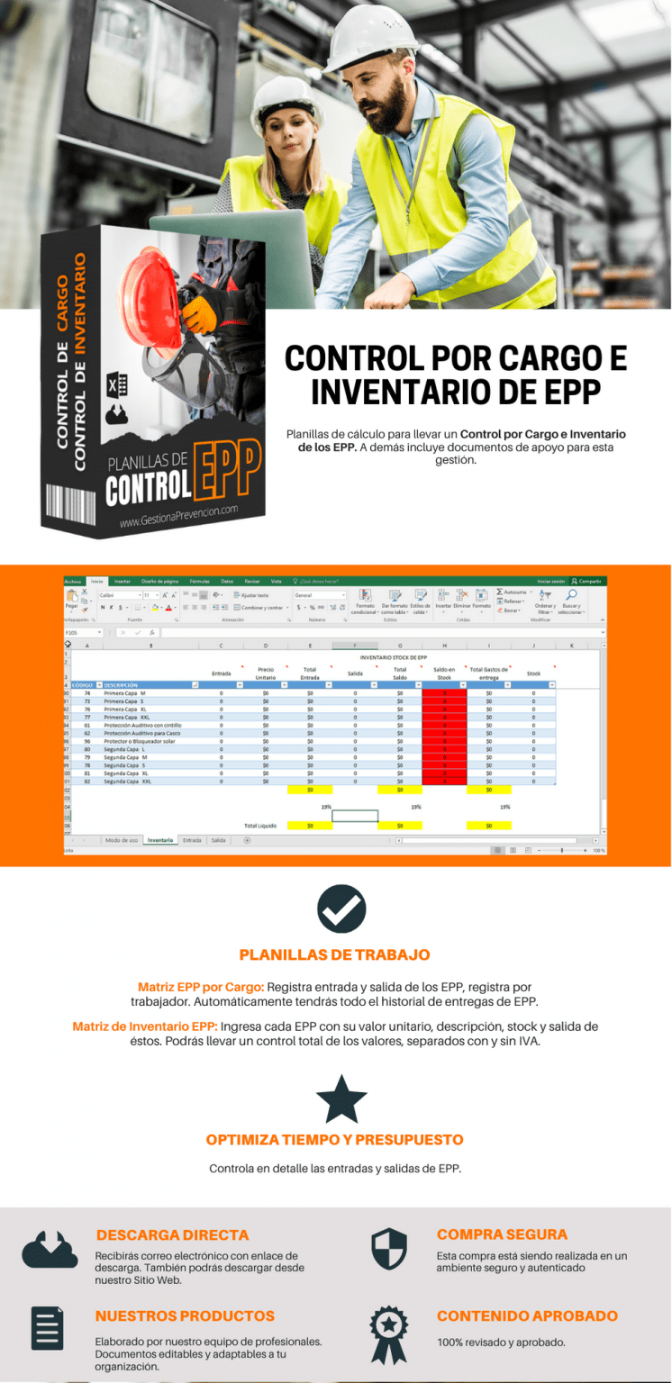 Planillas De Control E Inventario Epp Gestiona Prevención 6872